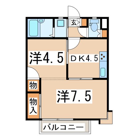 郡山駅 バス15分  桜小学校下車：停歩2分 2階の物件間取画像